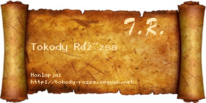 Tokody Rózsa névjegykártya