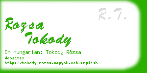 rozsa tokody business card